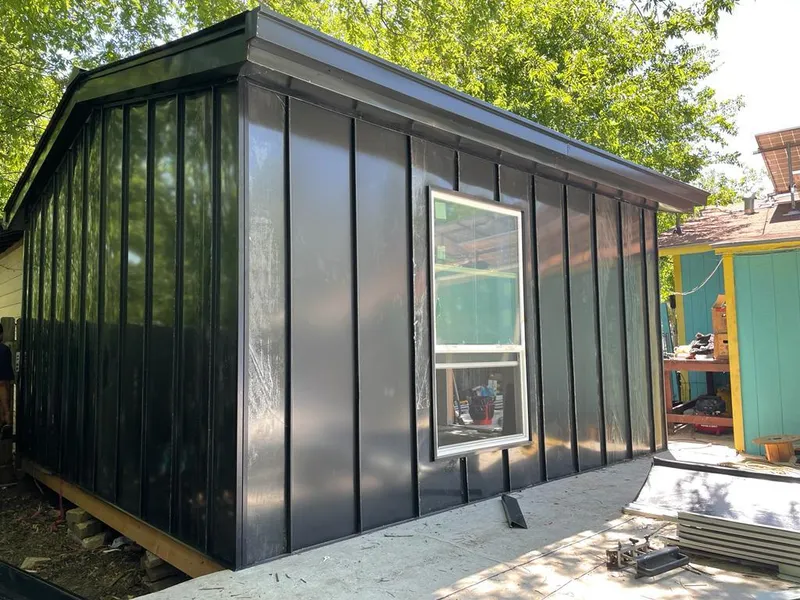 Black standing seam metal wall panels for Metal Roof Installation in Salem